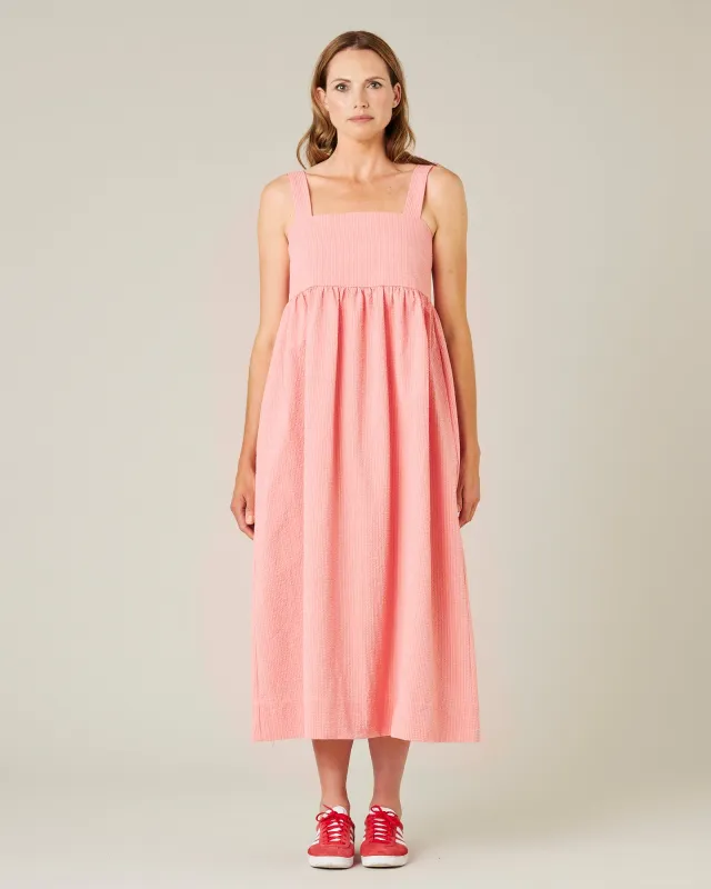 Suki Coral Seersucker Dress sold by Beyond Nine