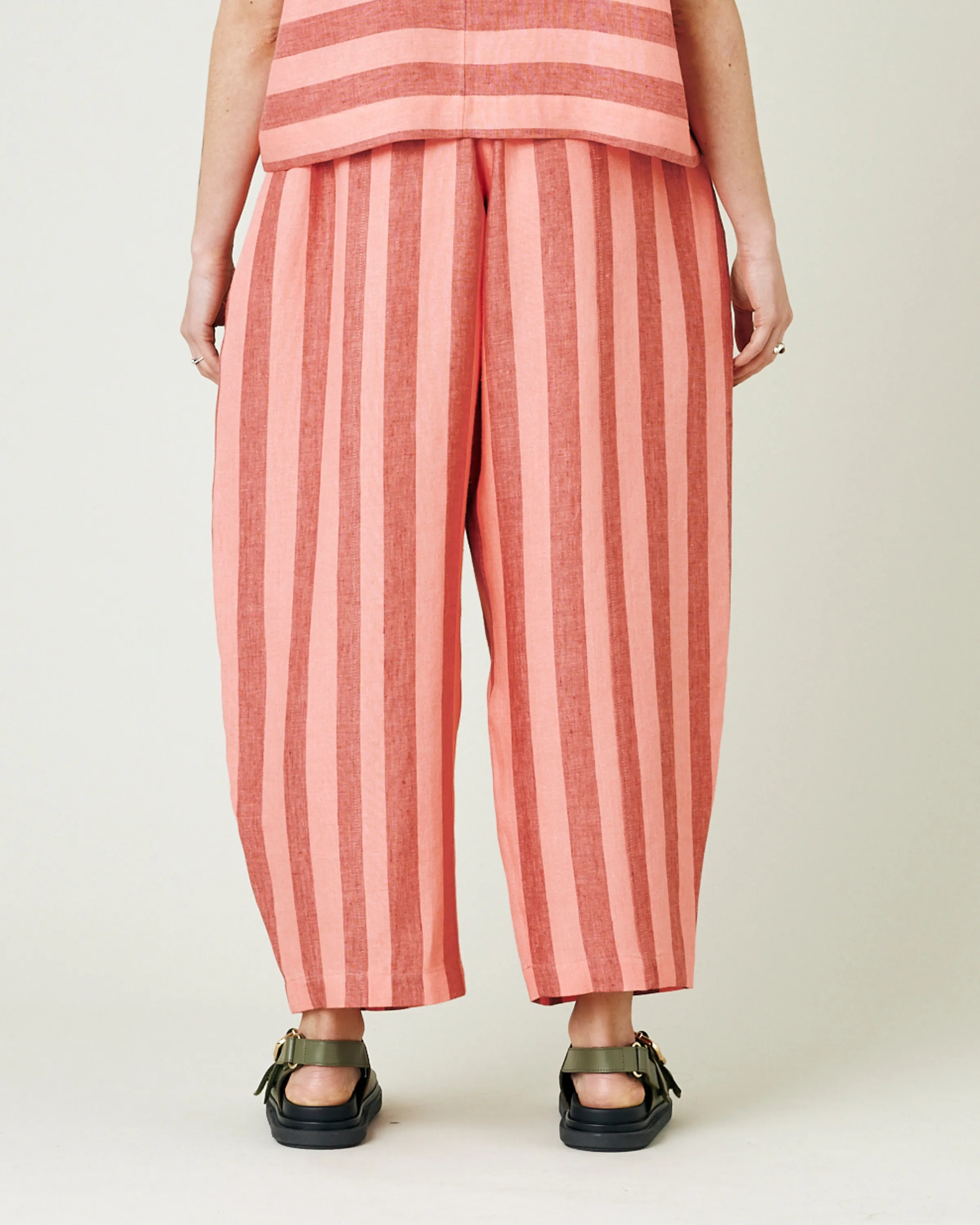Mabel Blush Stripe Linen Trousers sold by Beyond Nine product image thumbnail 3