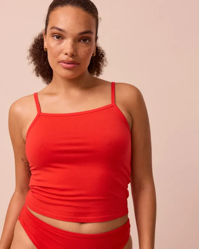 Vest Top Tomato Red sold by Beyond Nine