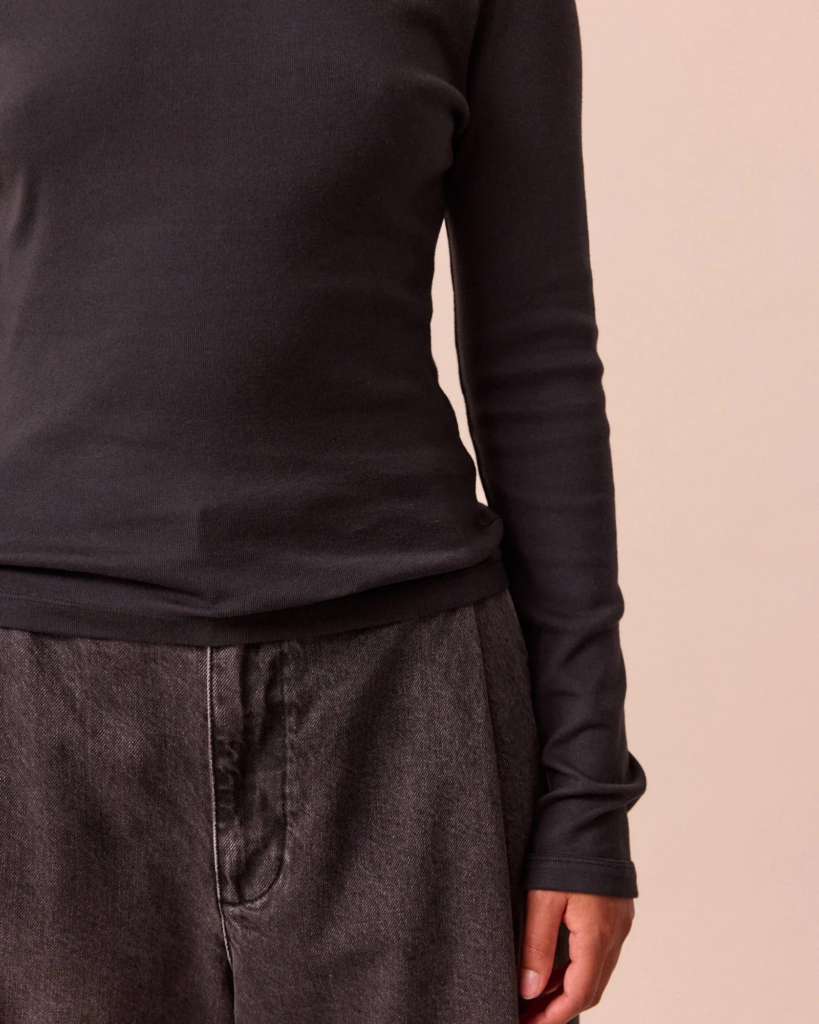 Lila Washed Black Jersey Top sold by Beyond Nine product image thumbnail 3