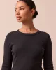 Lila Washed Black Jersey Top sold by Beyond Nine