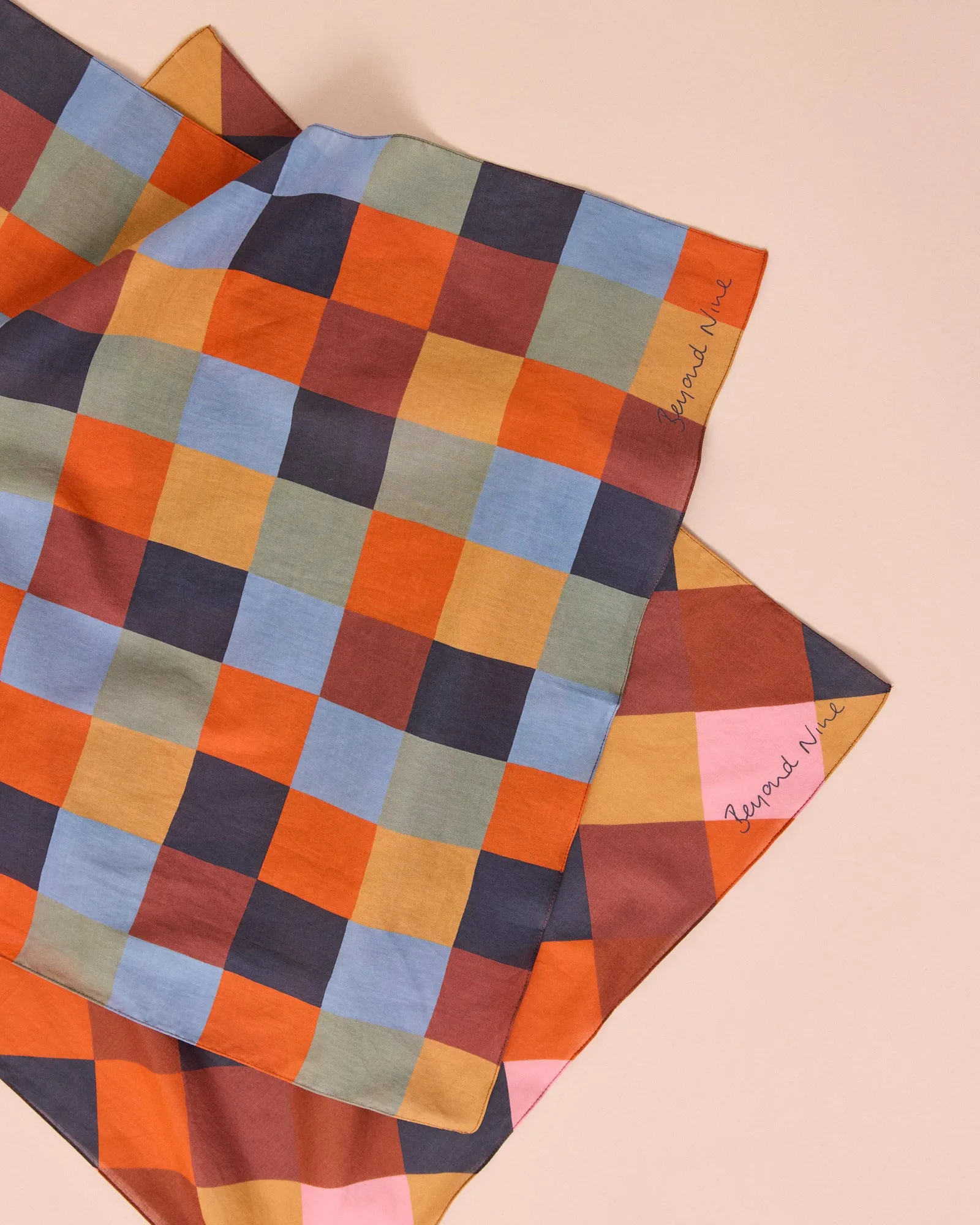 Cotton Neckerchief Garden Checkerboard sold by Beyond Nine product image thumbnail 3