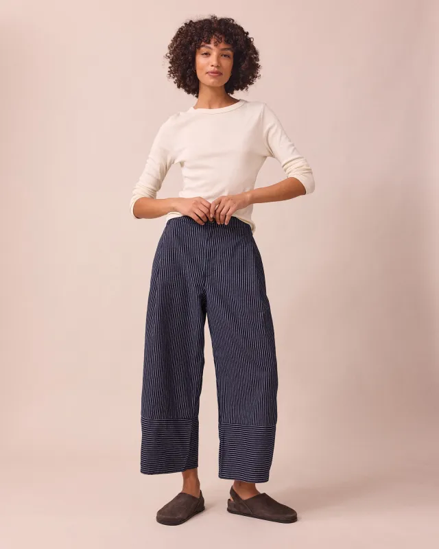 Blair Navy Pinstripe Denim Jeans sold by Beyond Nine