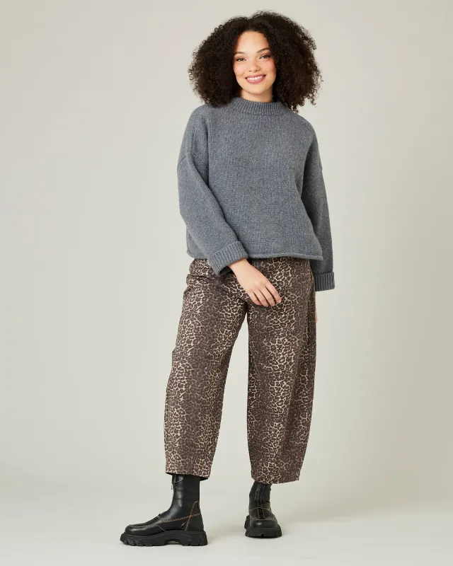 Remi Leopard Print Denim Jeans sold by Beyond Nine