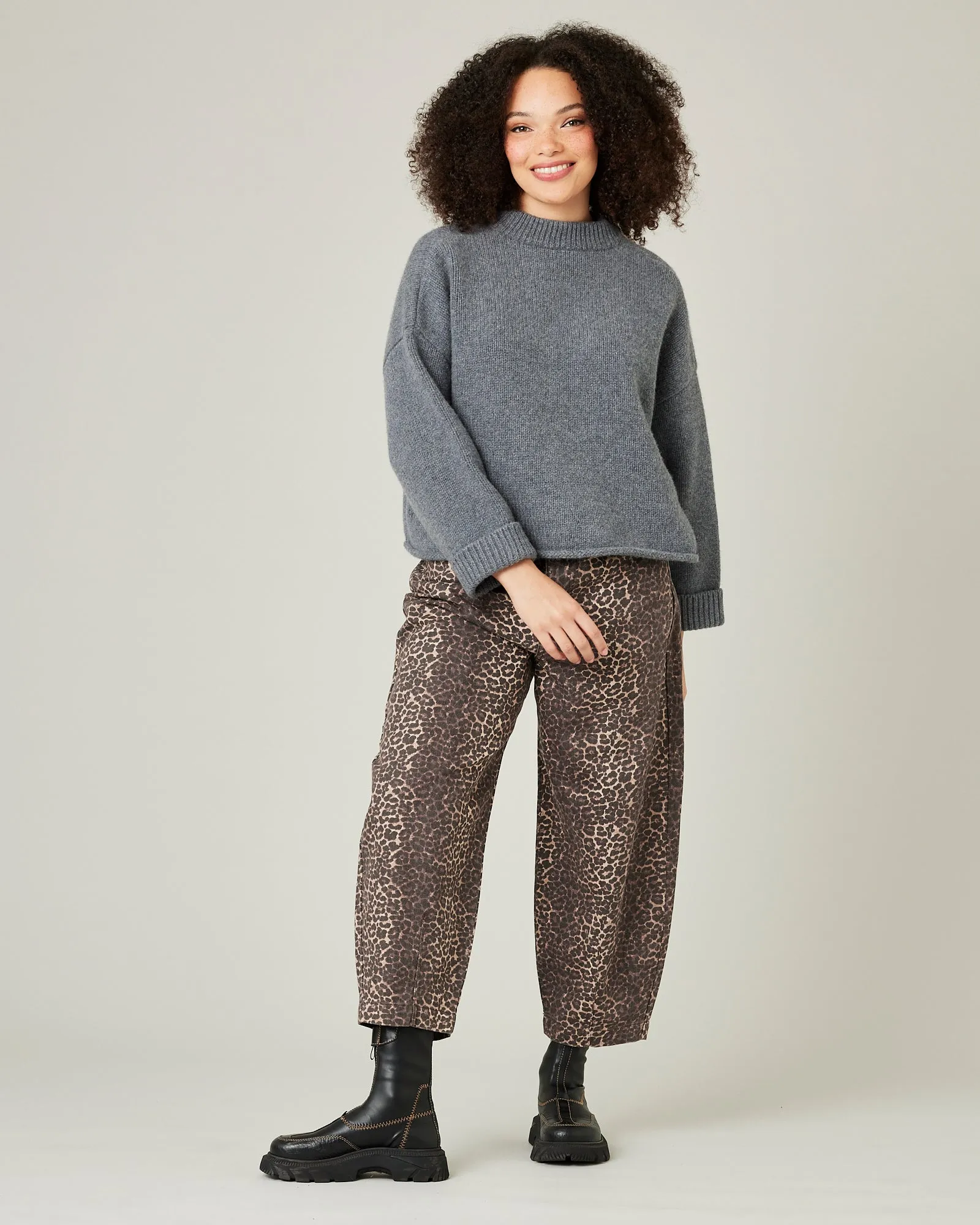 Remi Leopard Print Denim Jeans sold by Beyond Nine