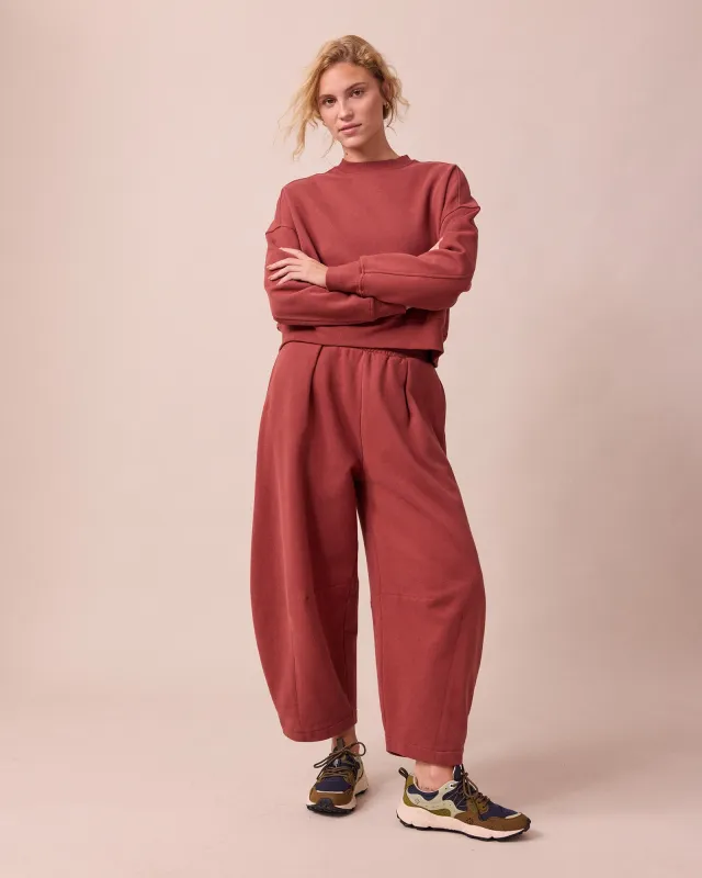Daisy Brick Fleeceback Jersey Trousers sold by Beyond Nine