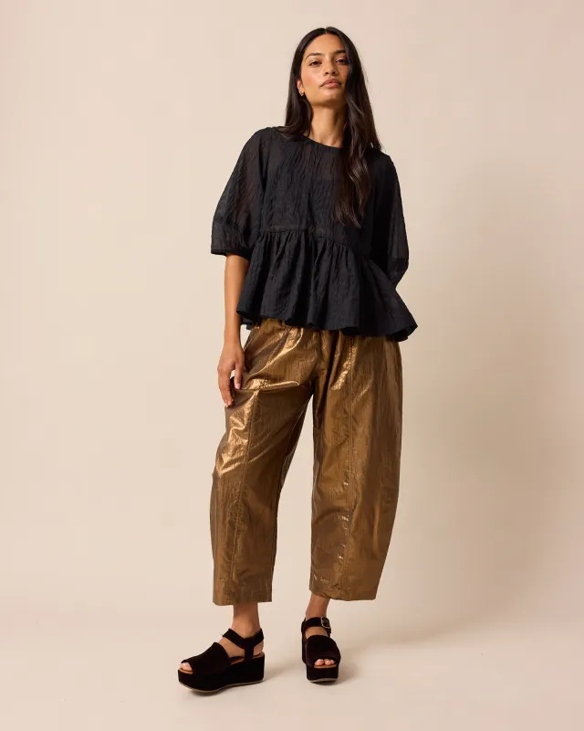 Mabel Bronze Linen Trousers sold by Beyond Nine