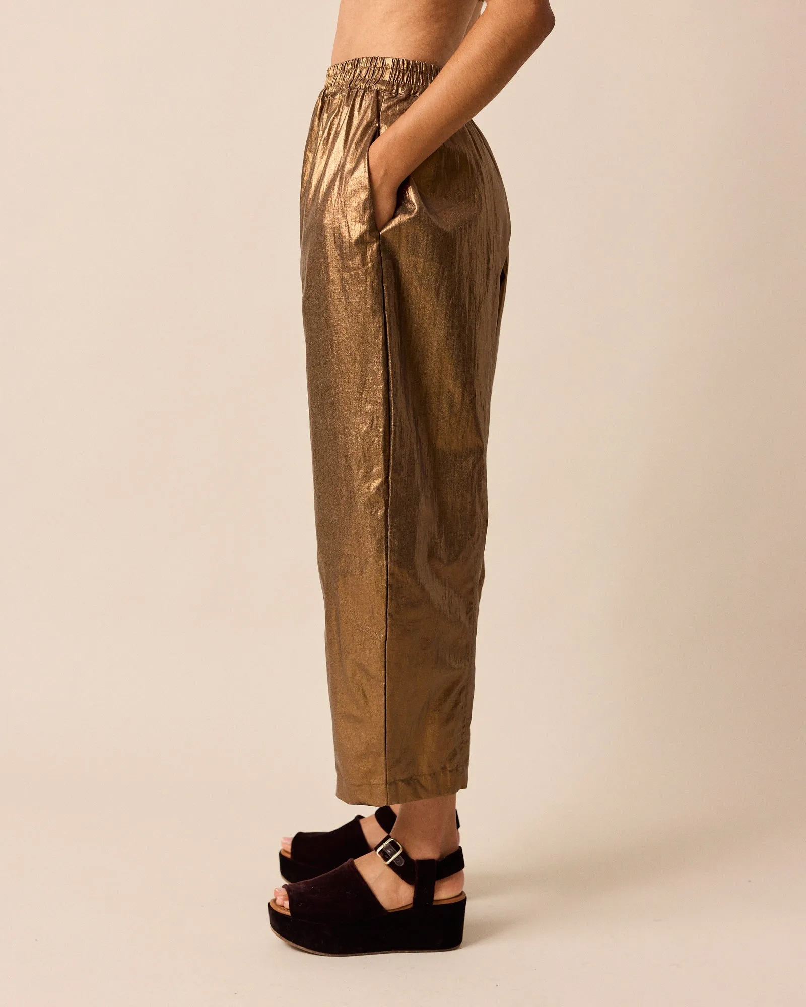 Mabel Bronze Linen Trousers sold by Beyond Nine product image thumbnail 3