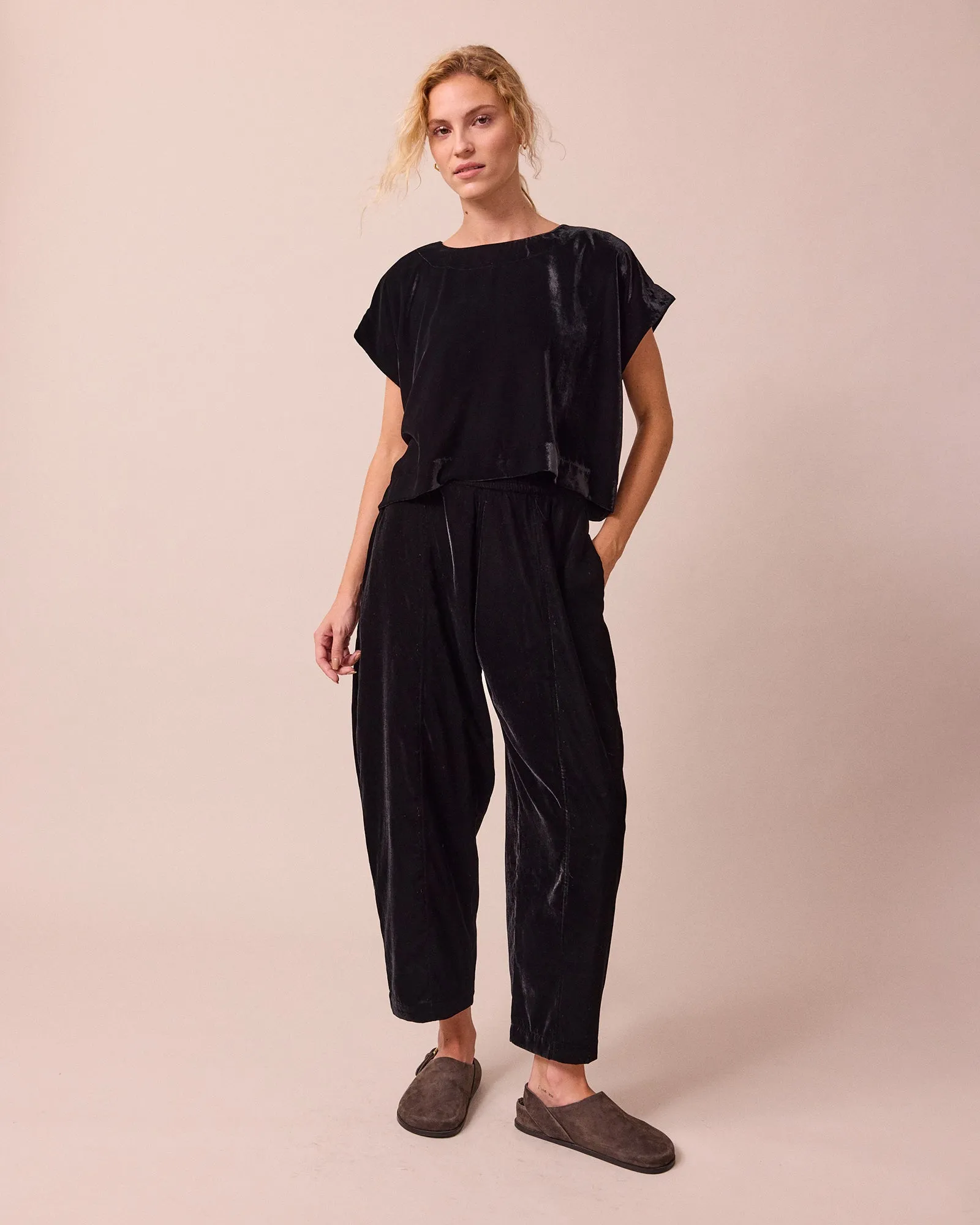 Polly Black Velvet Top sold by Beyond Nine product image thumbnail 2