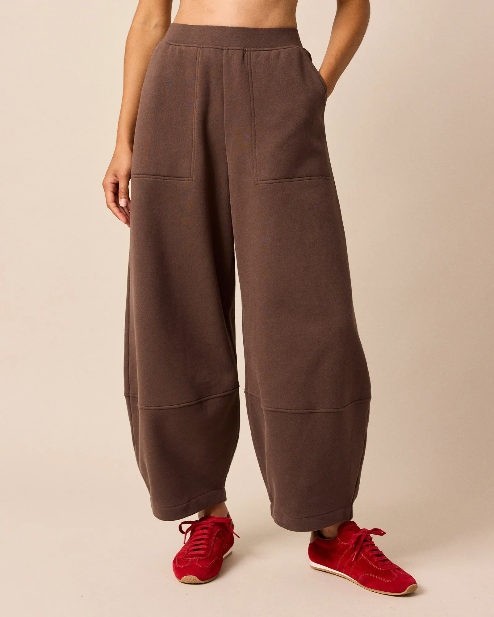 Pascale Chocolate Fleeceback Jersey Trousers sold by Beyond Nine product image thumbnail 3