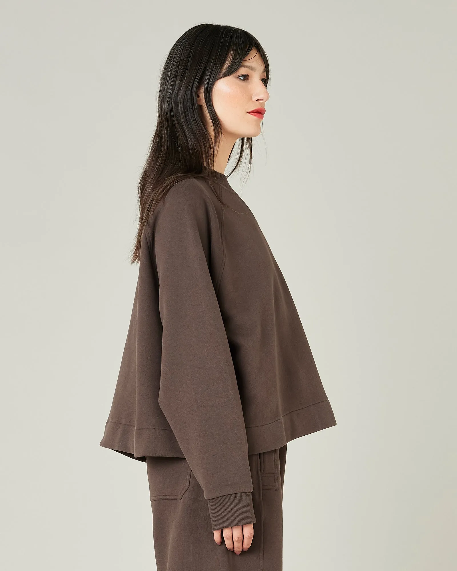 Noa Chocolate Fleeceback Jersey Jumper sold by Beyond Nine product image thumbnail 4