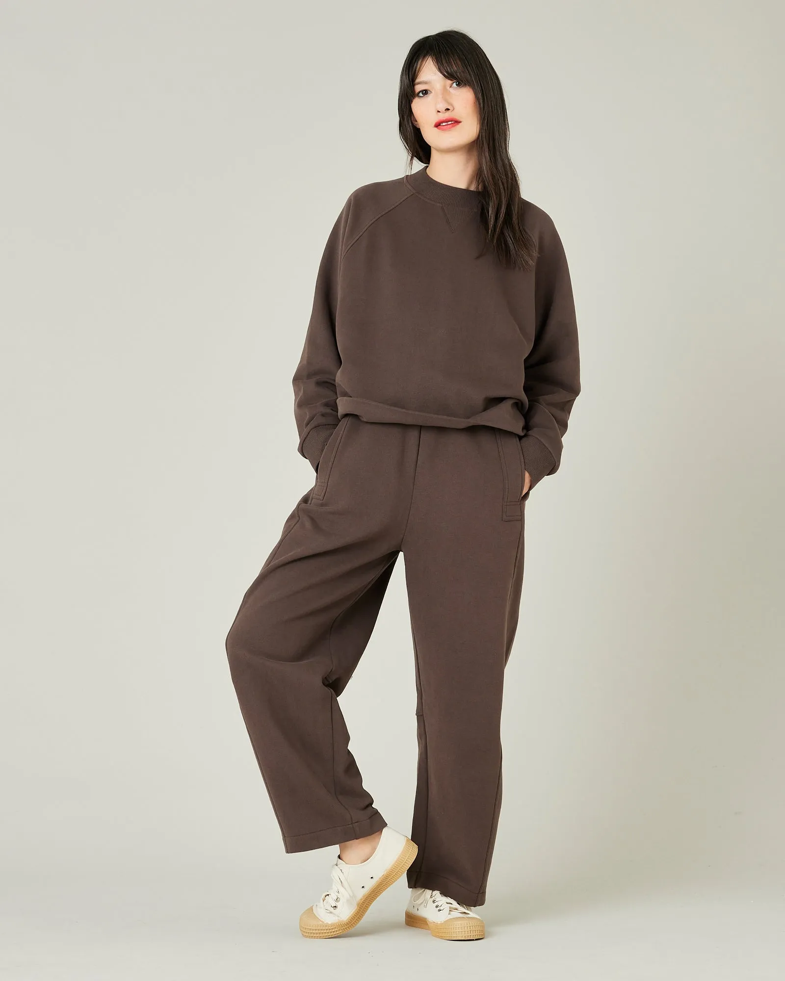 Noa Chocolate Fleeceback Jersey Jumper sold by Beyond Nine product image thumbnail 5