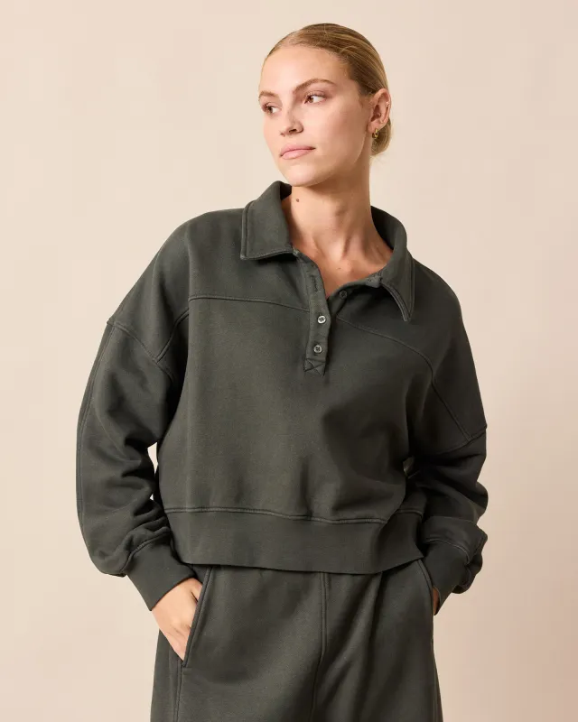 Cleo Pumice Fleeceback Jersey Jumper sold by Beyond Nine