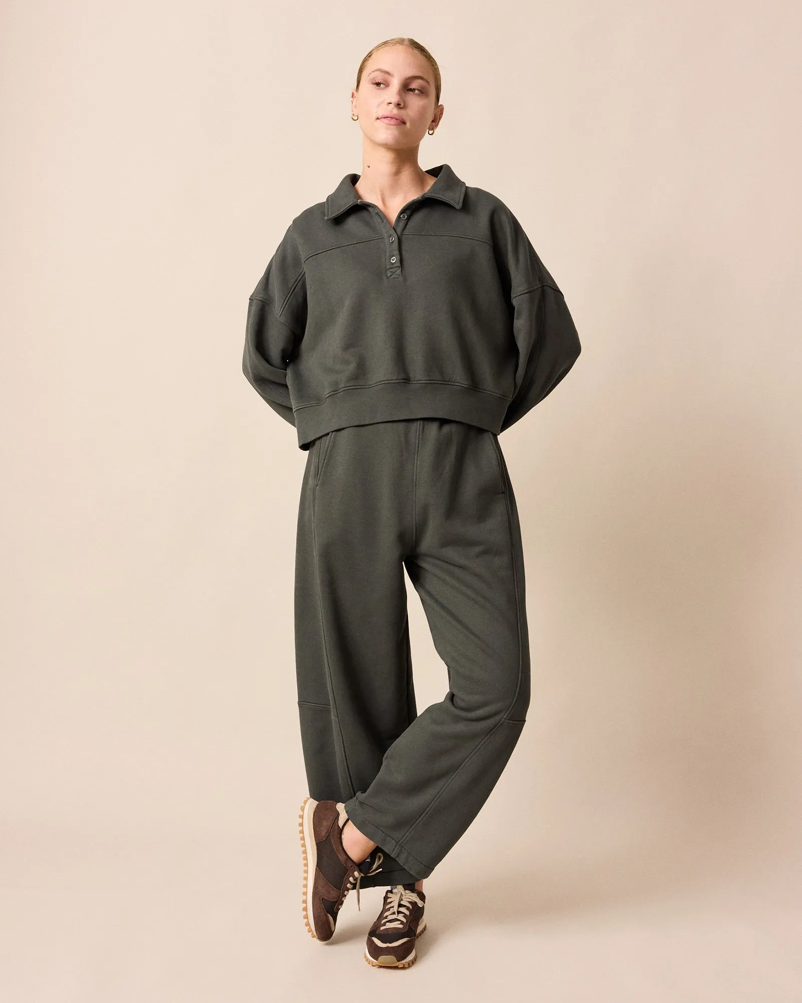 Cleo Pumice Fleeceback Jersey Jumper sold by Beyond Nine product image thumbnail 2