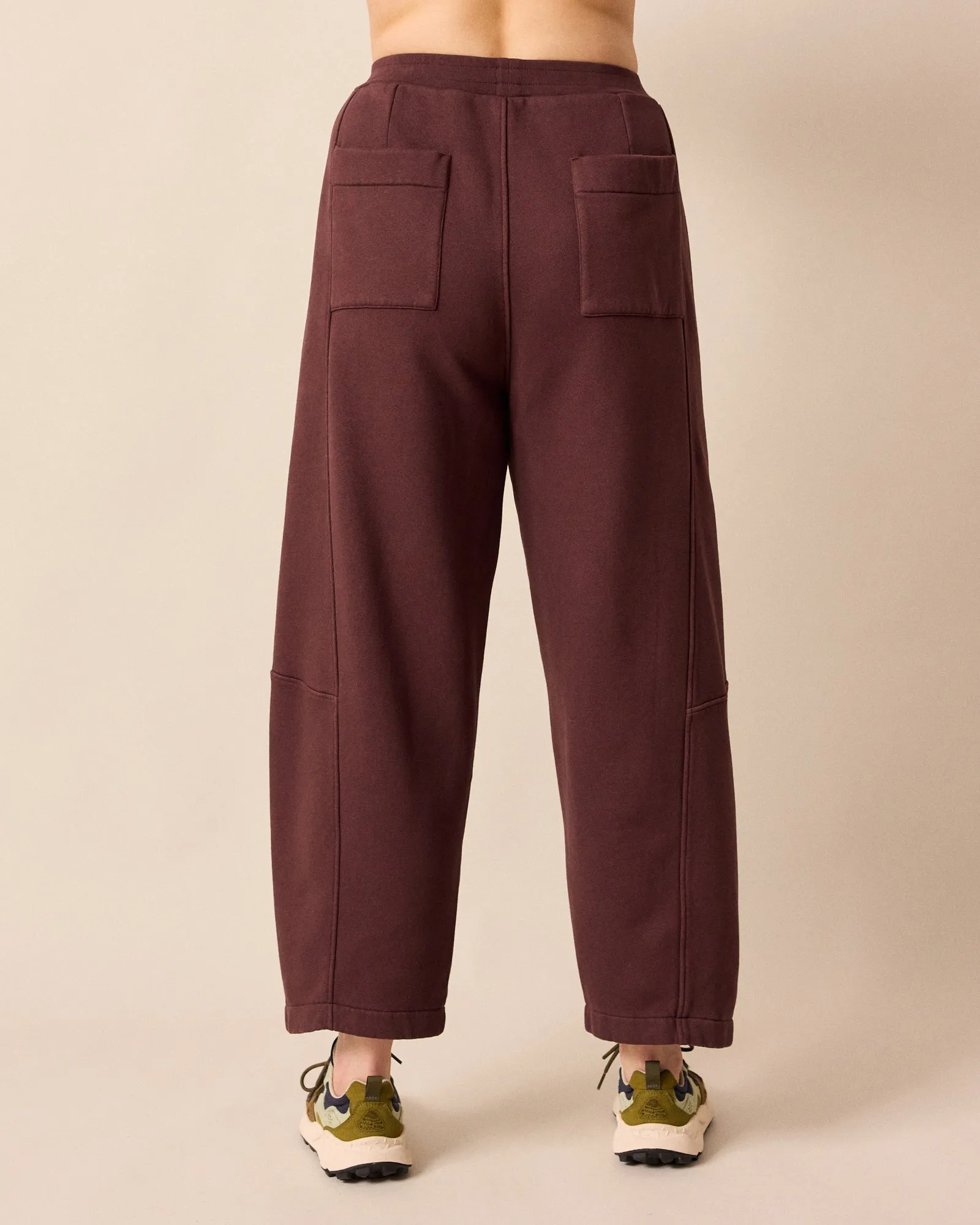 Lyra Burgundy Fleeceback Jersey Trousers sold by Beyond Nine product image thumbnail 5