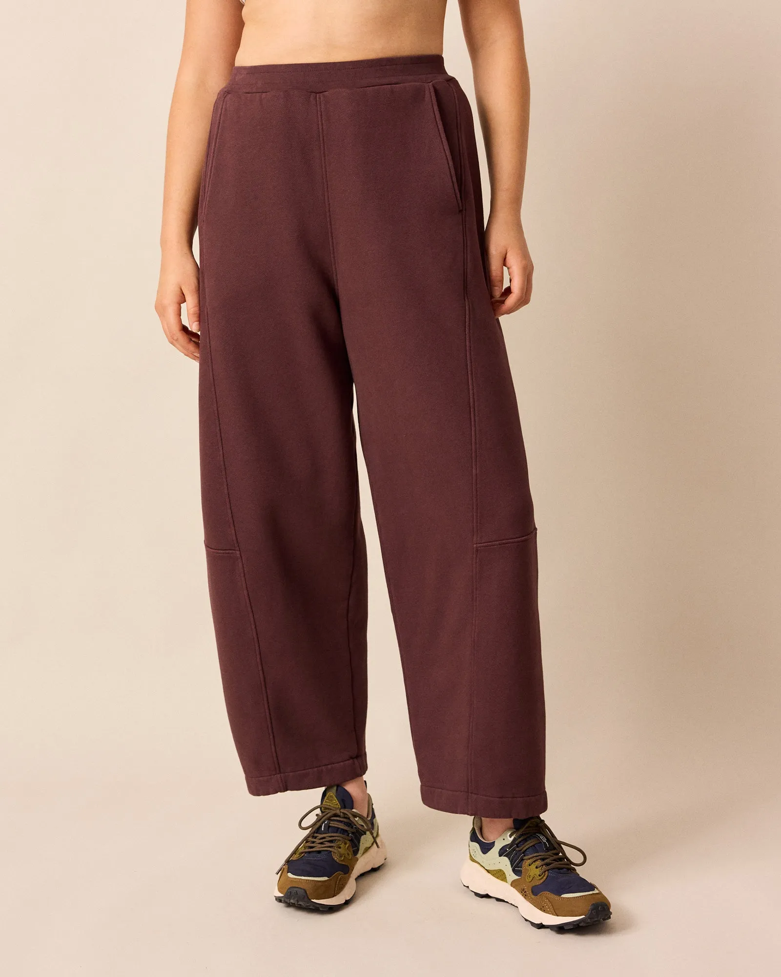 Lyra Burgundy Fleeceback Jersey Trousers sold by Beyond Nine product image thumbnail 2
