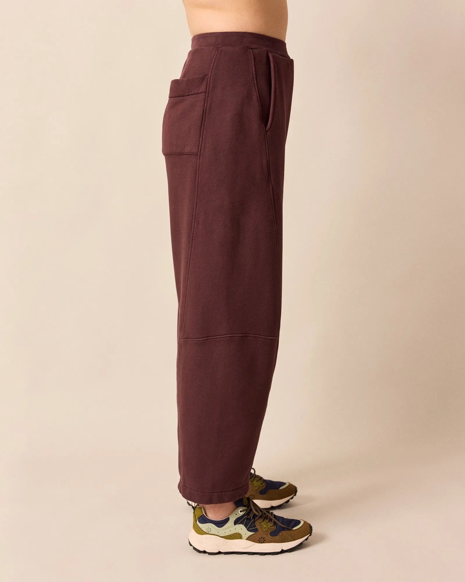 Lyra Burgundy Fleeceback Jersey Trousers sold by Beyond Nine product image thumbnail 3