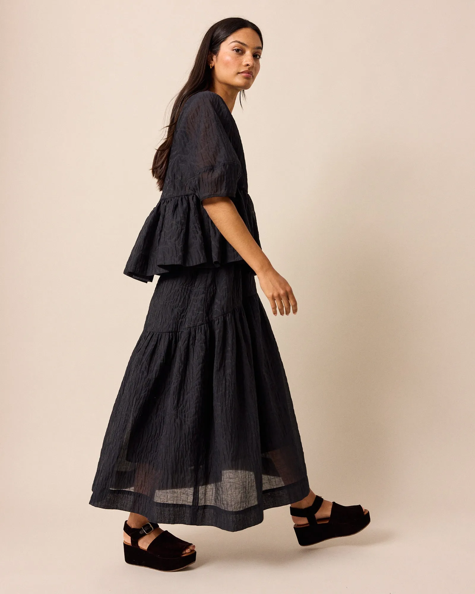 Talia Black Organza Skirt sold by Beyond Nine product image thumbnail 3