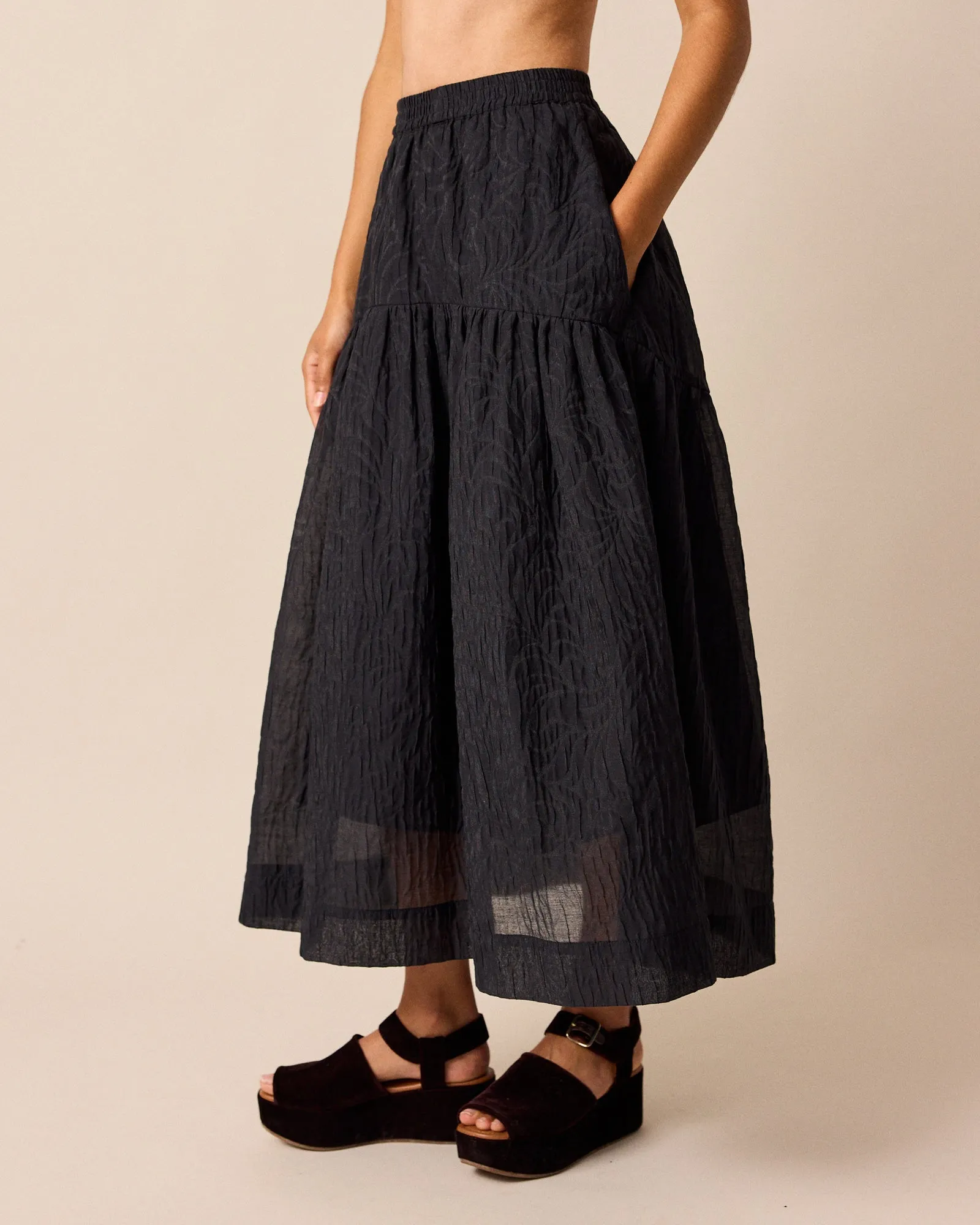 Talia Black Organza Skirt sold by Beyond Nine product image thumbnail 4