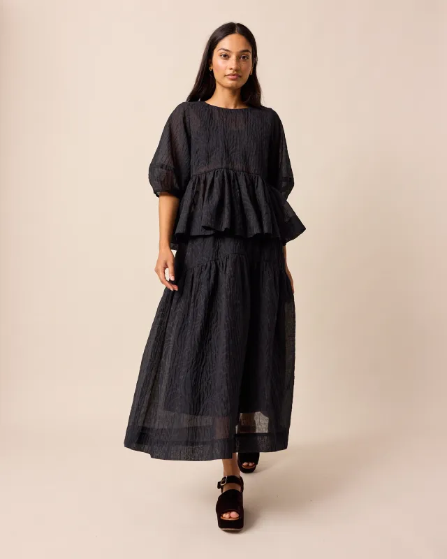 Talia Black Organza Skirt sold by Beyond Nine