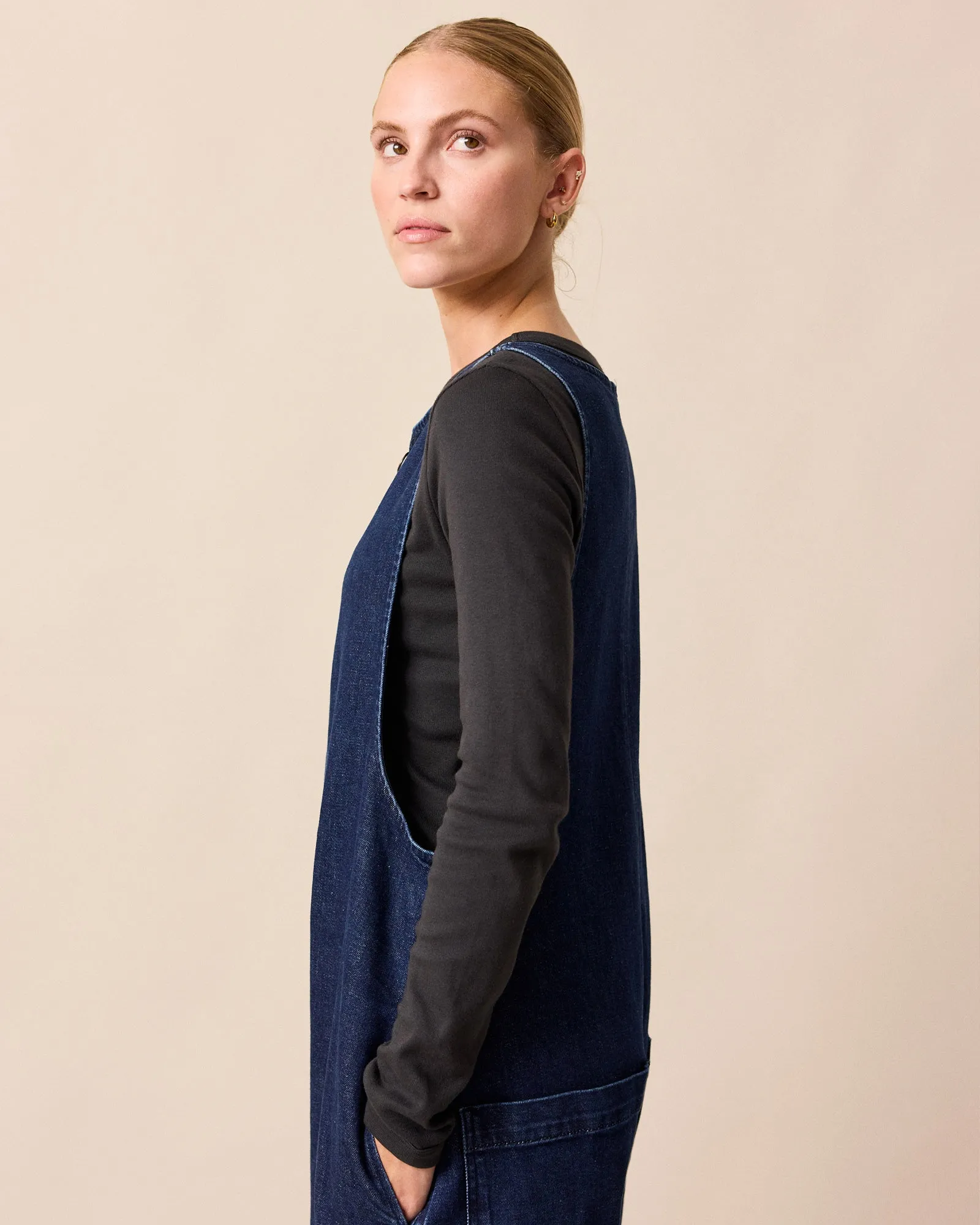 Ada Dark Blue Denim Jumpsuit sold by Beyond Nine product image thumbnail 4