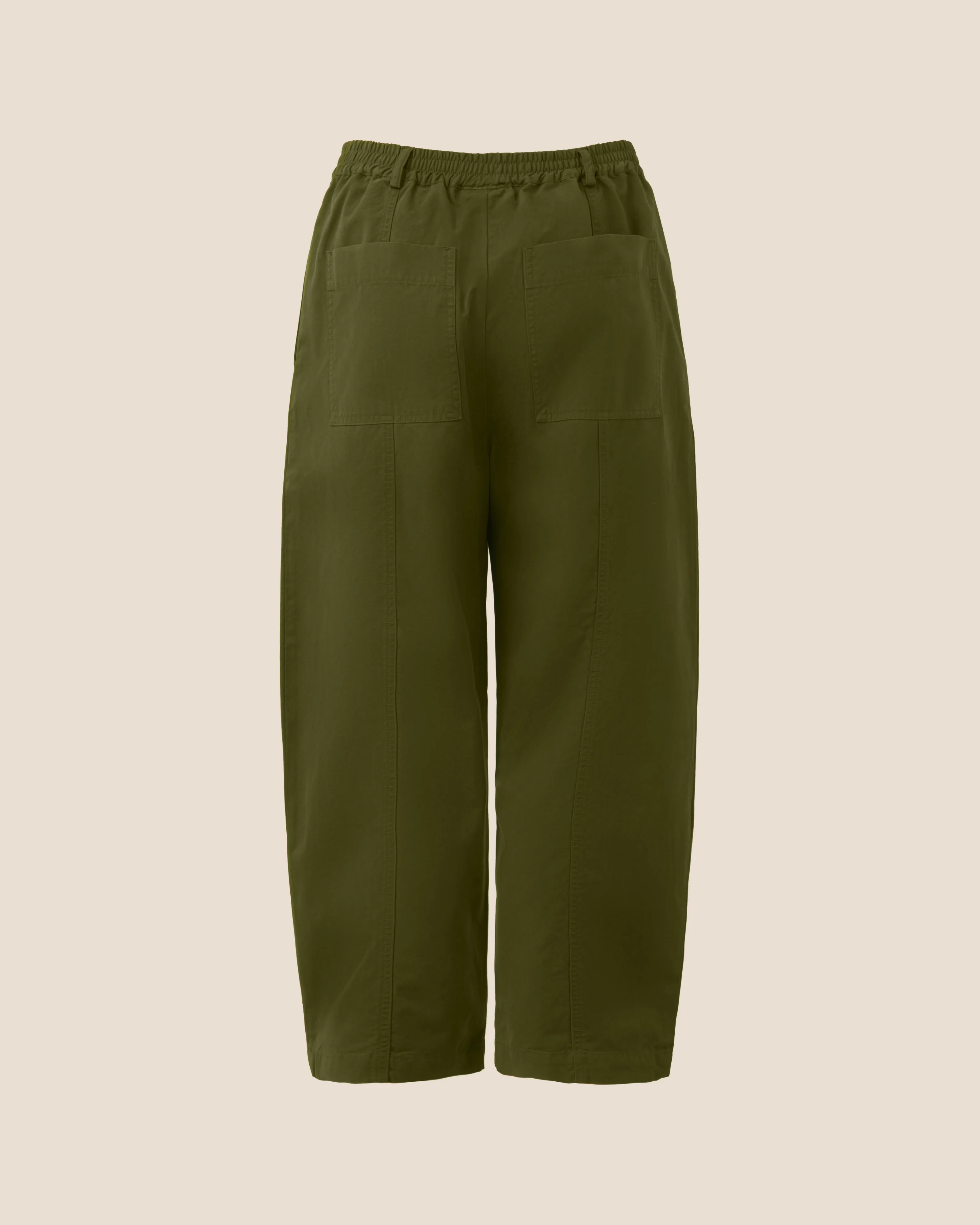 Millie Dark Olive Cotton Trousers sold by Beyond Nine product image thumbnail 4