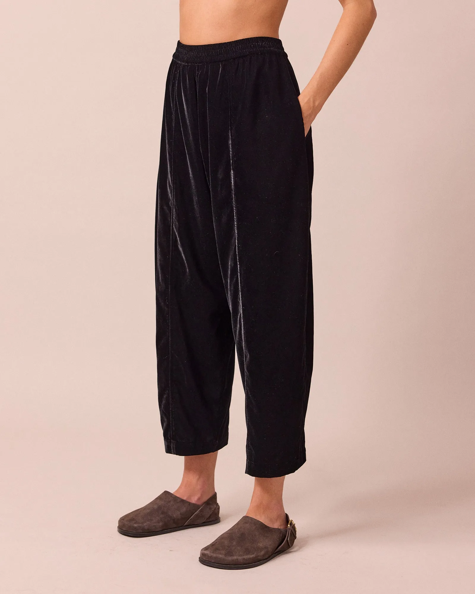 Mabel Black Velvet Trousers sold by Beyond Nine product image thumbnail 4
