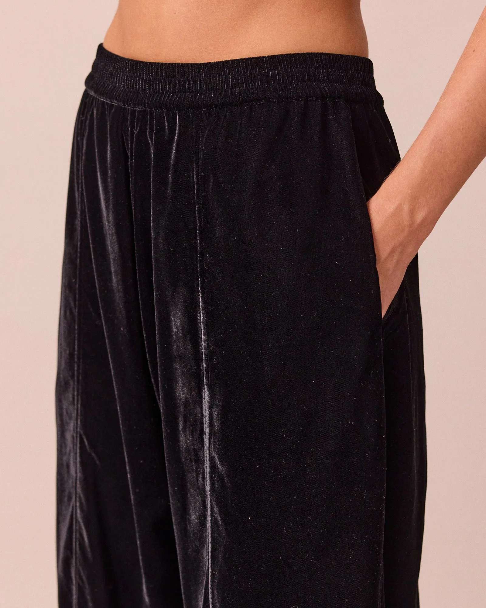 Mabel Black Velvet Trousers sold by Beyond Nine product image thumbnail 3