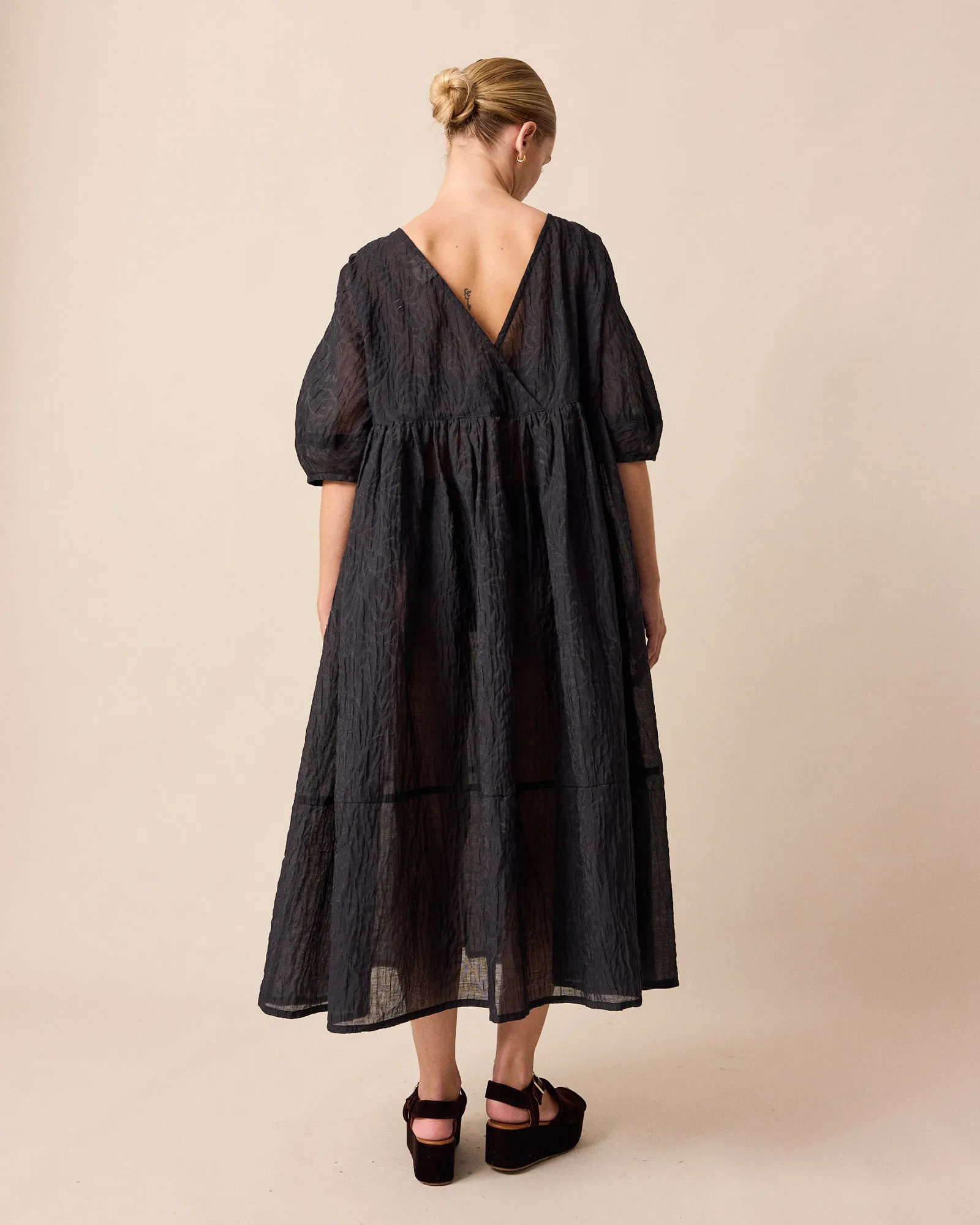 Prue Black Organza Dress sold by Beyond Nine product image thumbnail 3