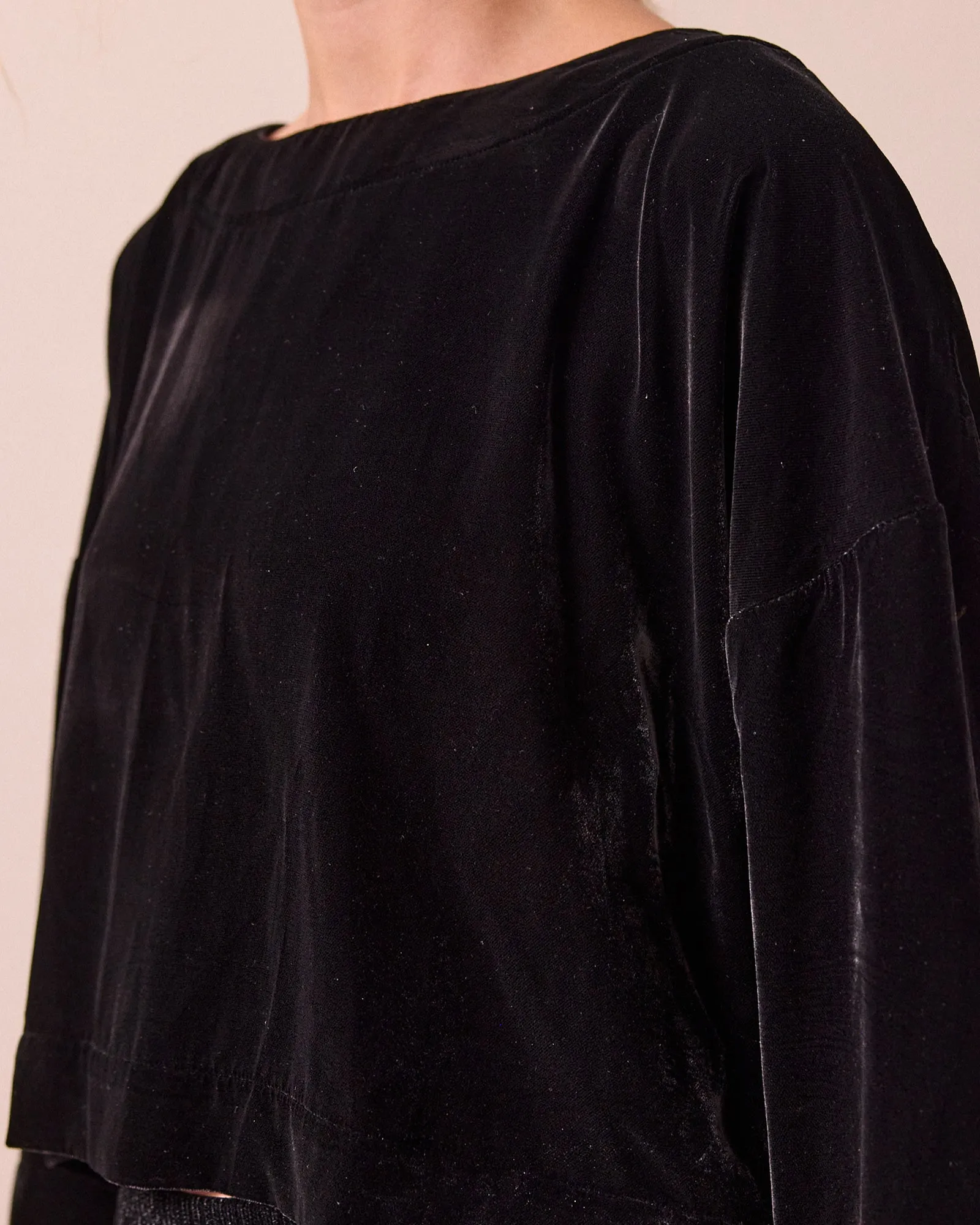 Lily Black Velvet Top sold by Beyond Nine product image thumbnail 5