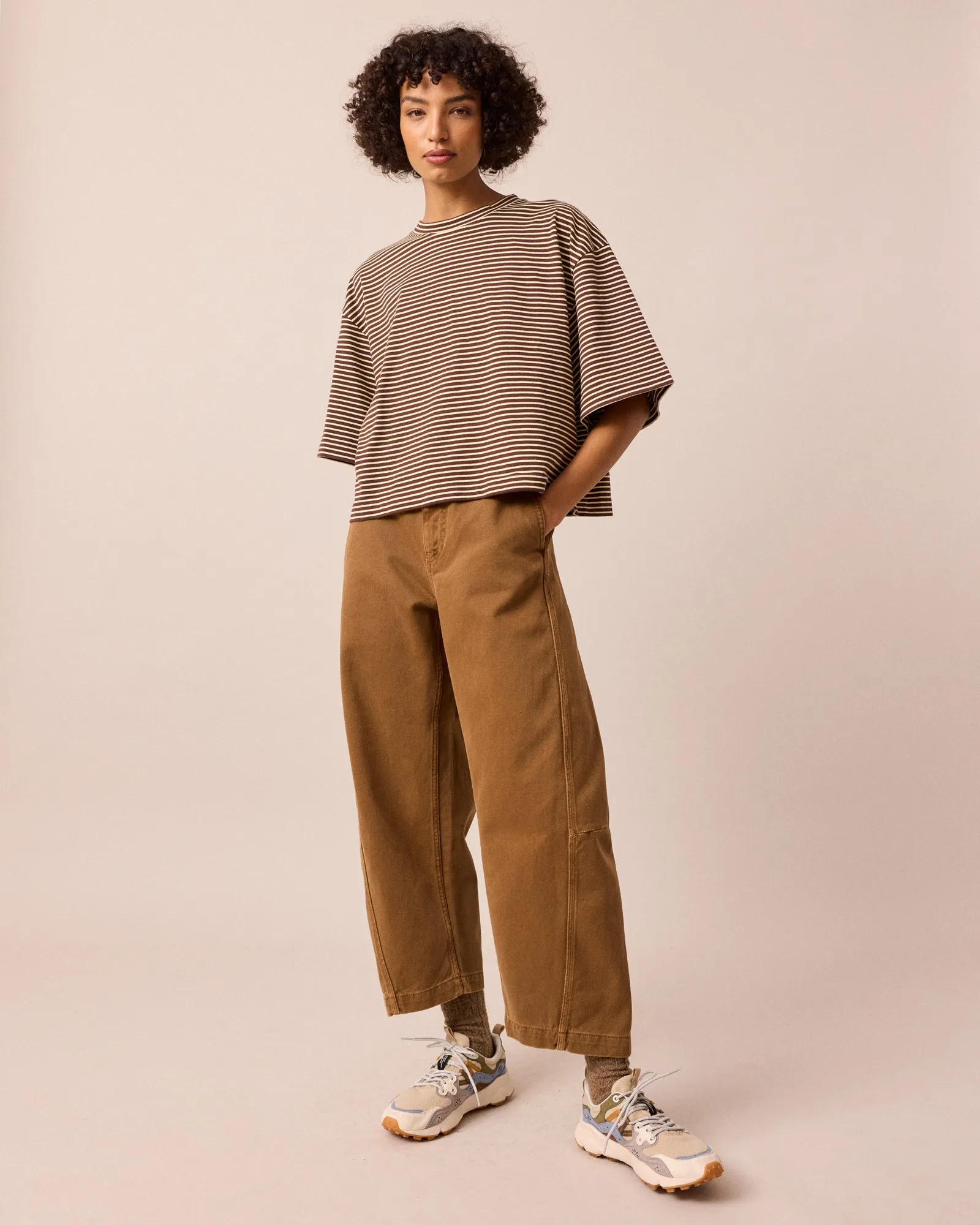 Nova Brown & Butter Stripe Jersey T-Shirt sold by Beyond Nine product image thumbnail 2