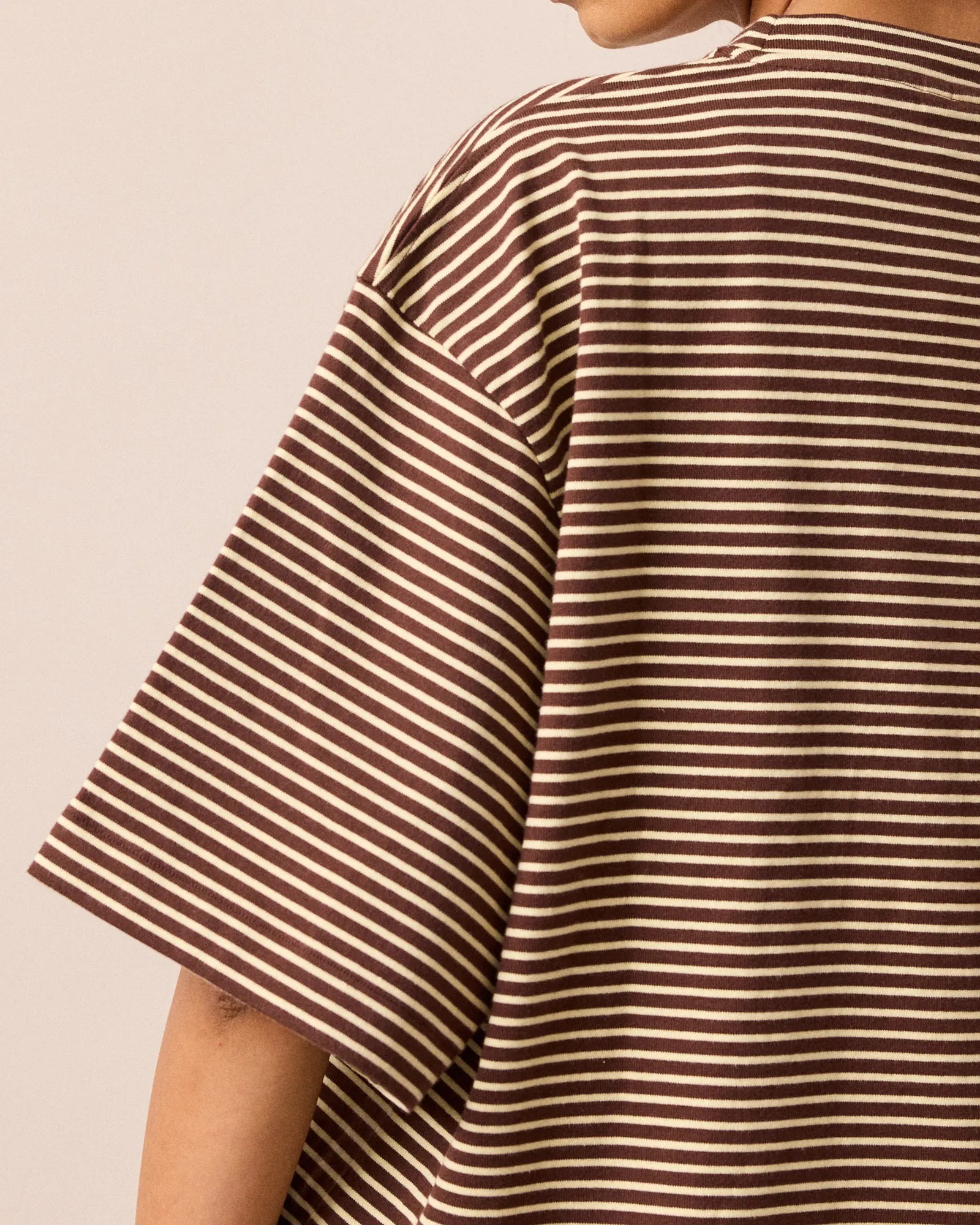 Nova Brown & Butter Stripe Jersey T-Shirt sold by Beyond Nine product image thumbnail 5