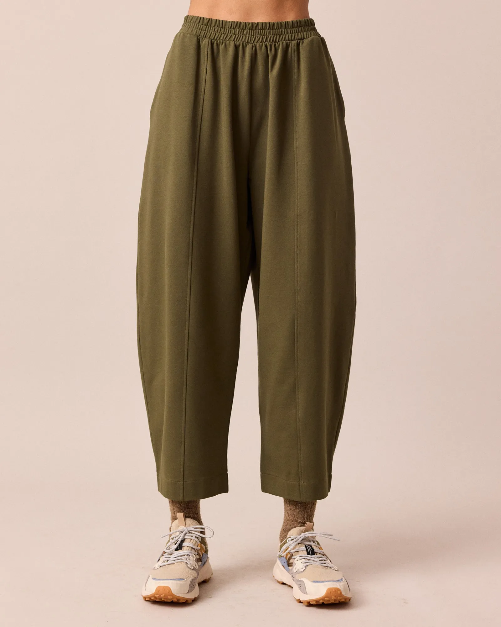 Mabel Light Olive Jersey Trousers sold by Beyond Nine product image thumbnail 2