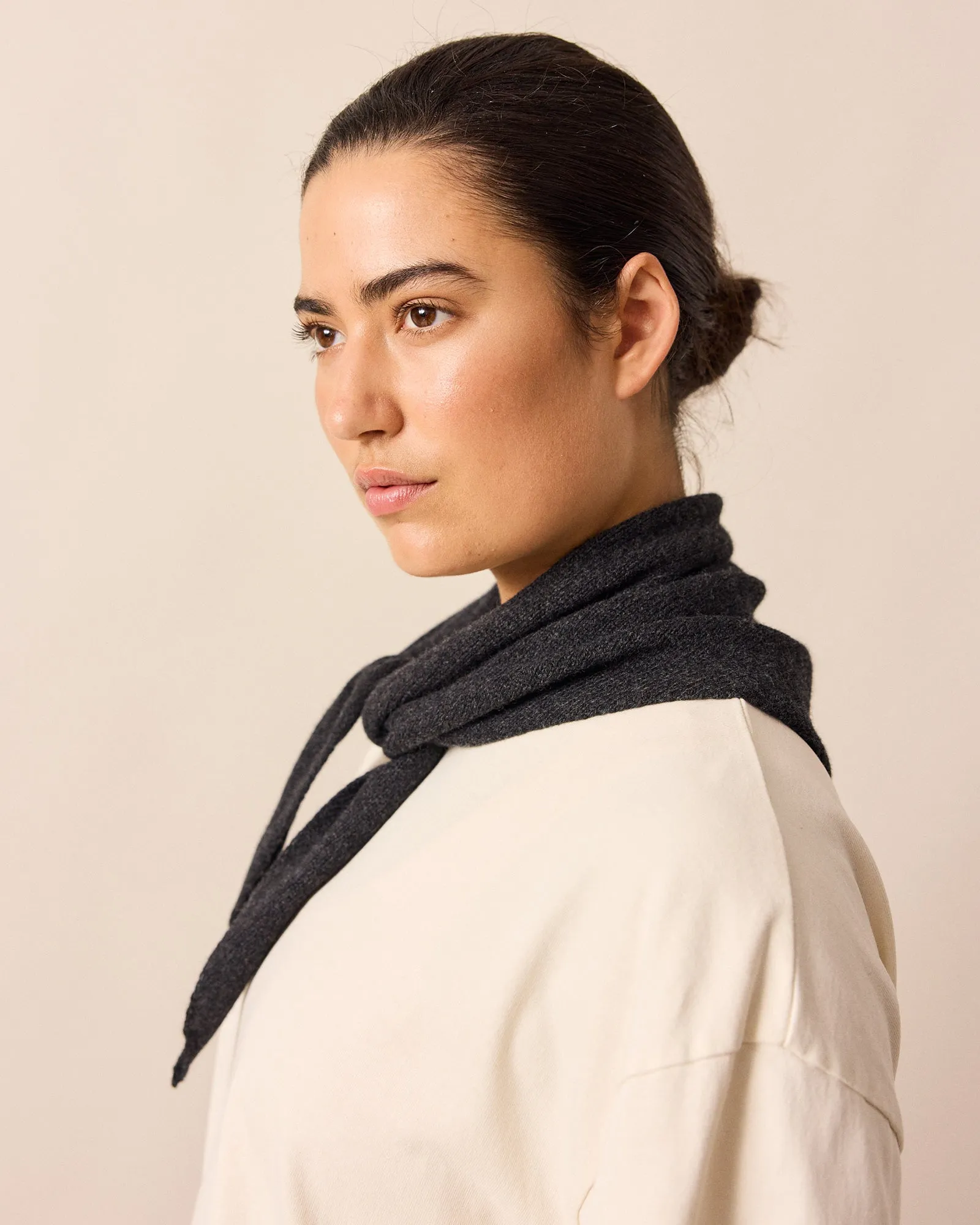 Knitted Neckerchief Charcoal sold by Beyond Nine product image thumbnail 2