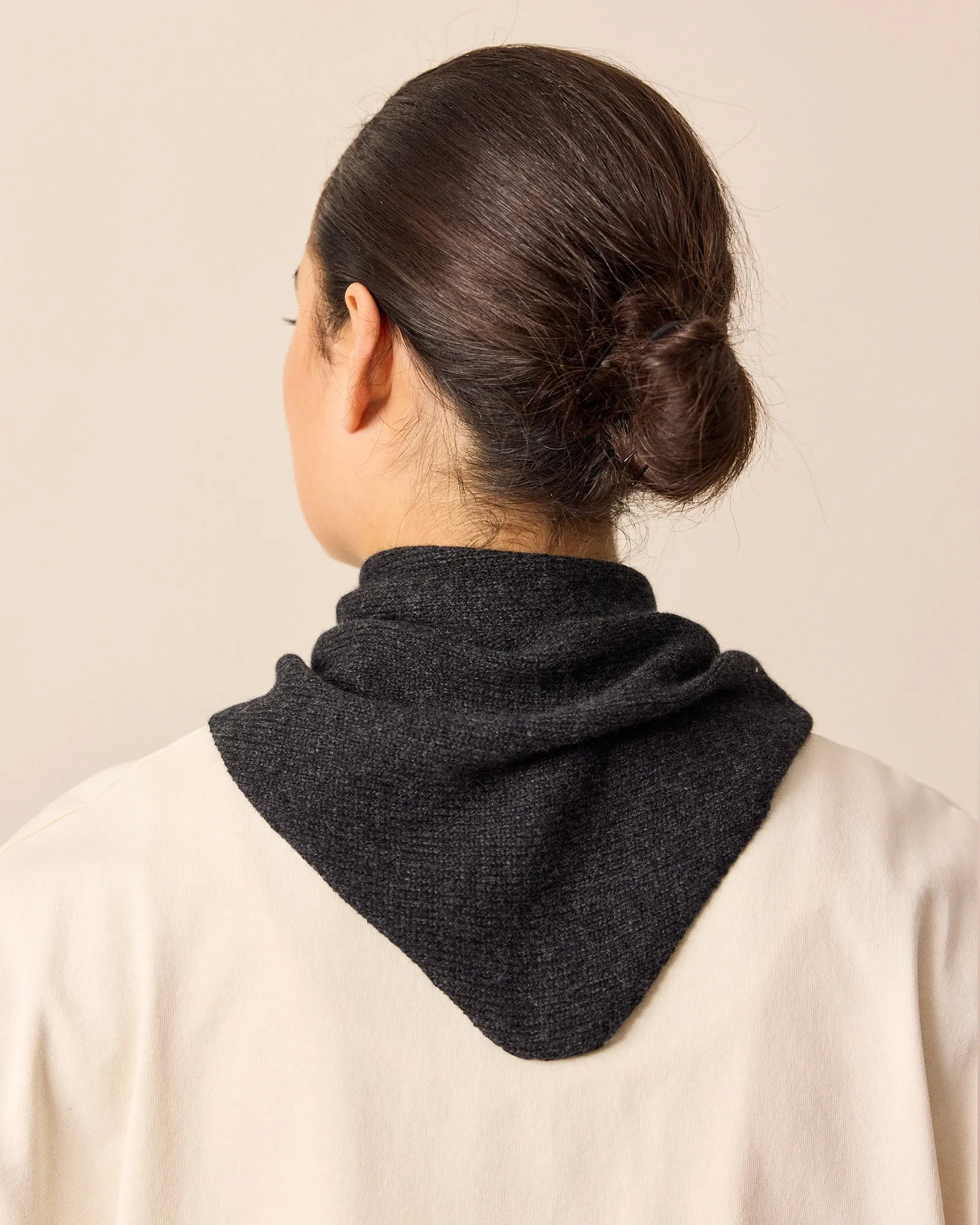 Knitted Neckerchief Charcoal sold by Beyond Nine product image thumbnail 3