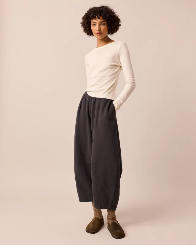 Daisy Slate Fleeceback Jersey Trousers sold by Beyond Nine