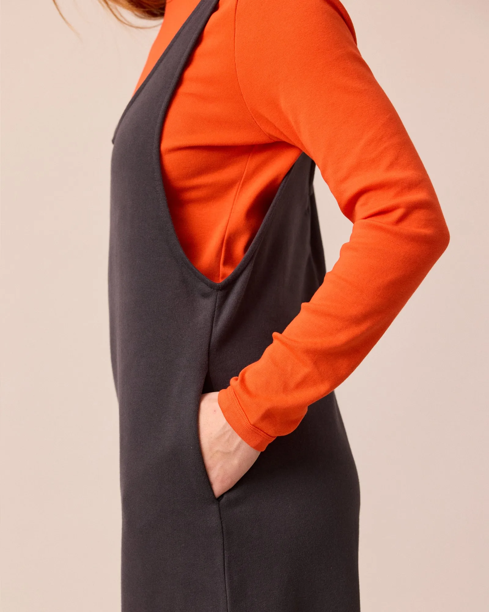 Clover Organic Cotton Jersey Jumpsuit - Slate sold by Beyond Nine product image thumbnail 3