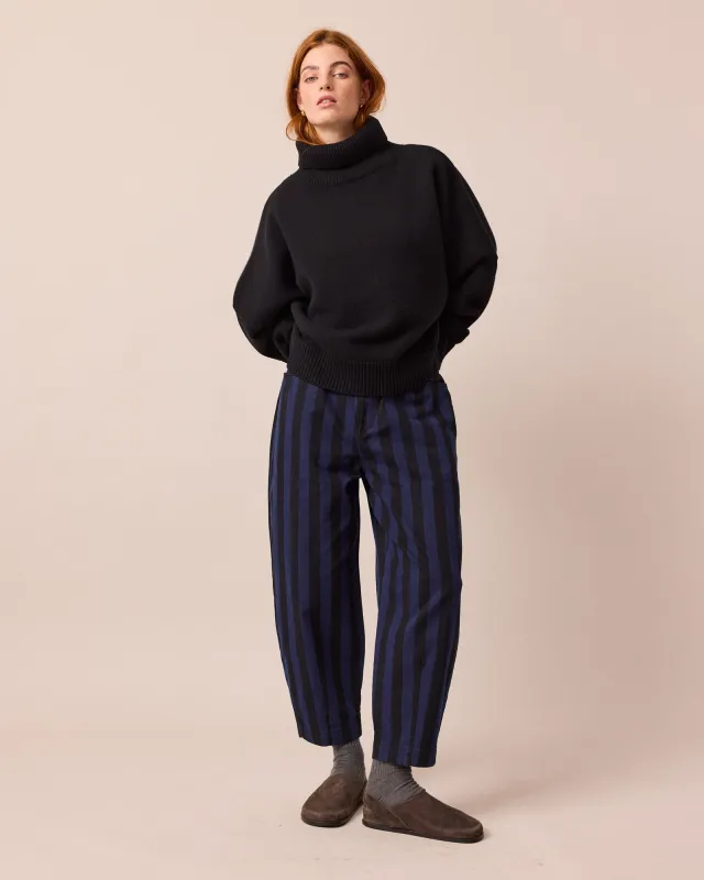 Remi Blue & Black Stripe Denim Jeans sold by Beyond Nine