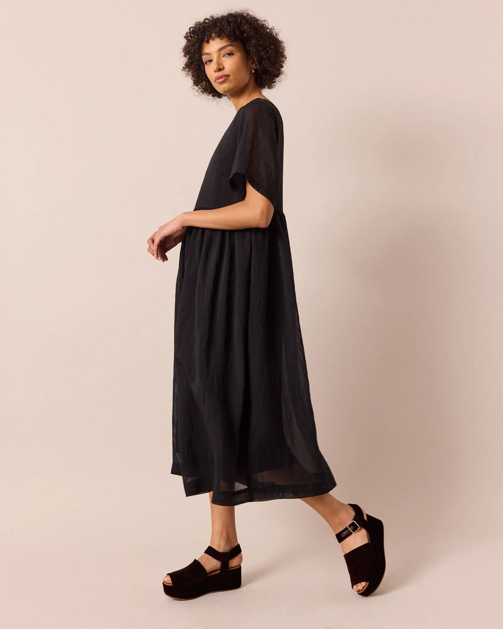 Verona Black Sheer Stripe Dress sold by Beyond Nine product image thumbnail 3