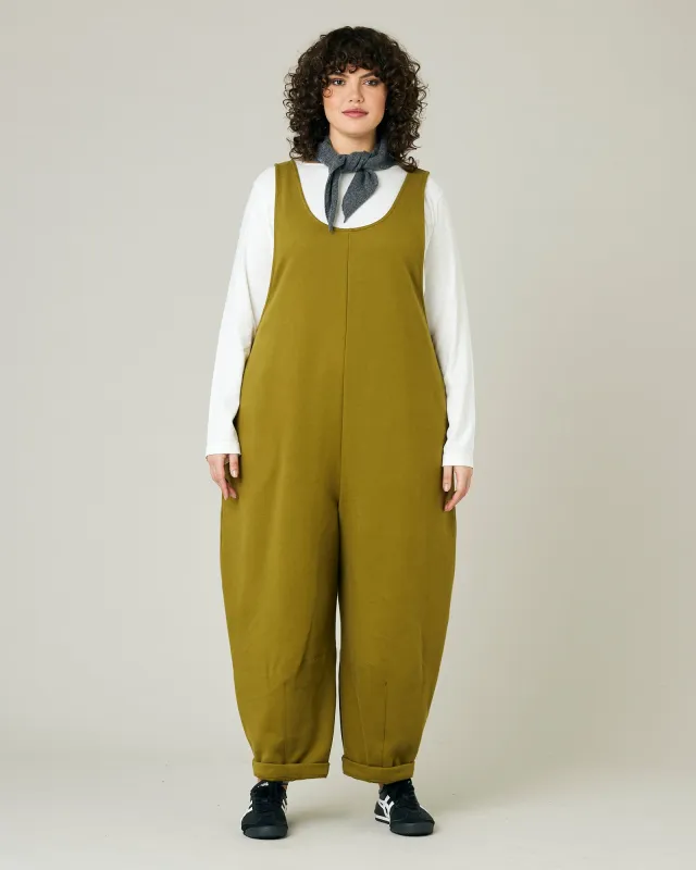 Clover Golden Olive Organic Cotton Jersey Jumpsuit sold by Beyond Nine
