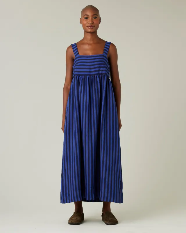 Suki Indigo Stripe Linen Dress sold by Beyond Nine