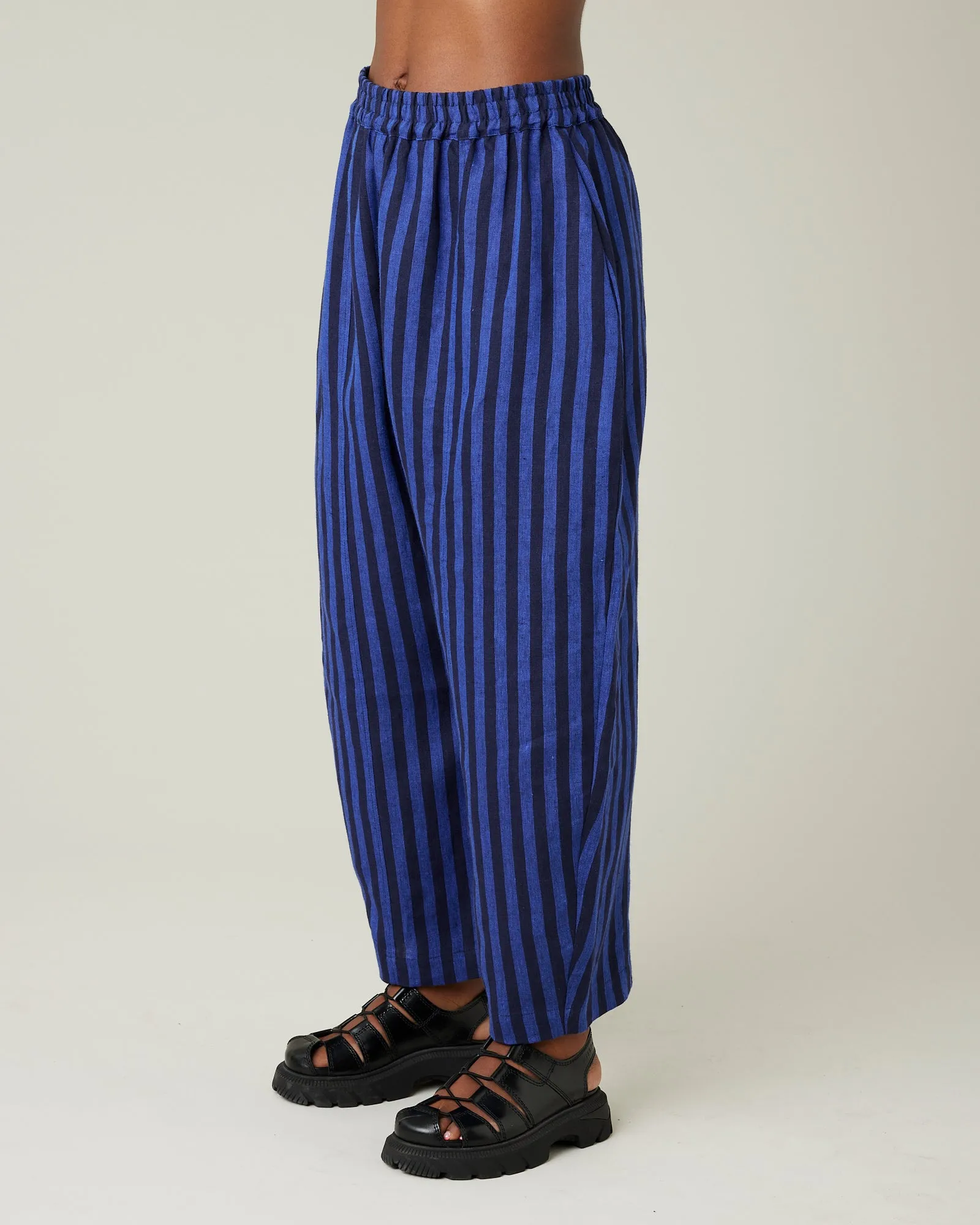 Mabel Indigo Stripe Linen Trousers sold by Beyond Nine product image thumbnail 2