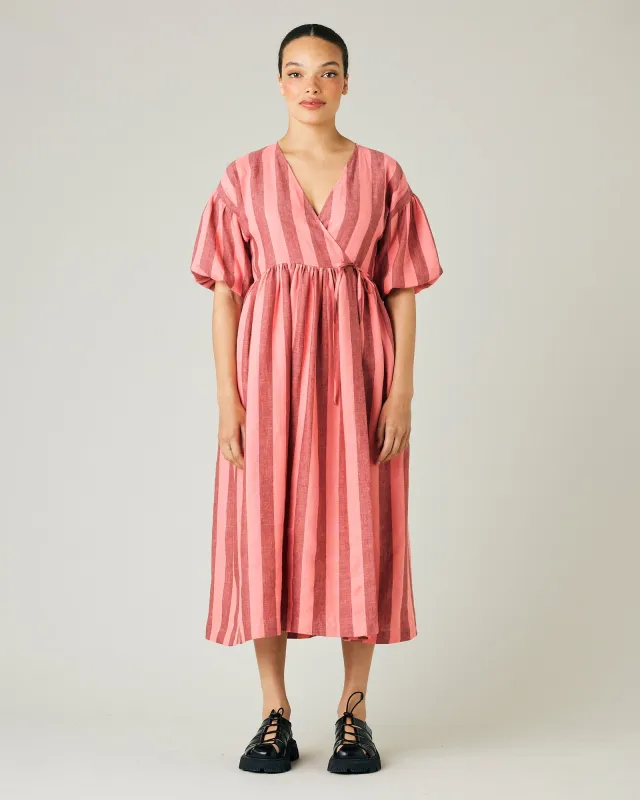 Winnie Blush Stripe Linen Dress sold by Beyond Nine
