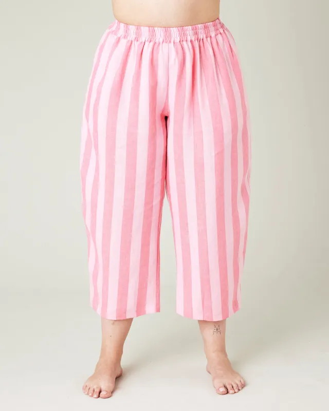 Ultimate PJ Trousers Candy Stripe Linen sold by Beyond Nine