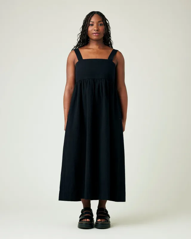 Suki Black Seersucker Dress sold by Beyond Nine