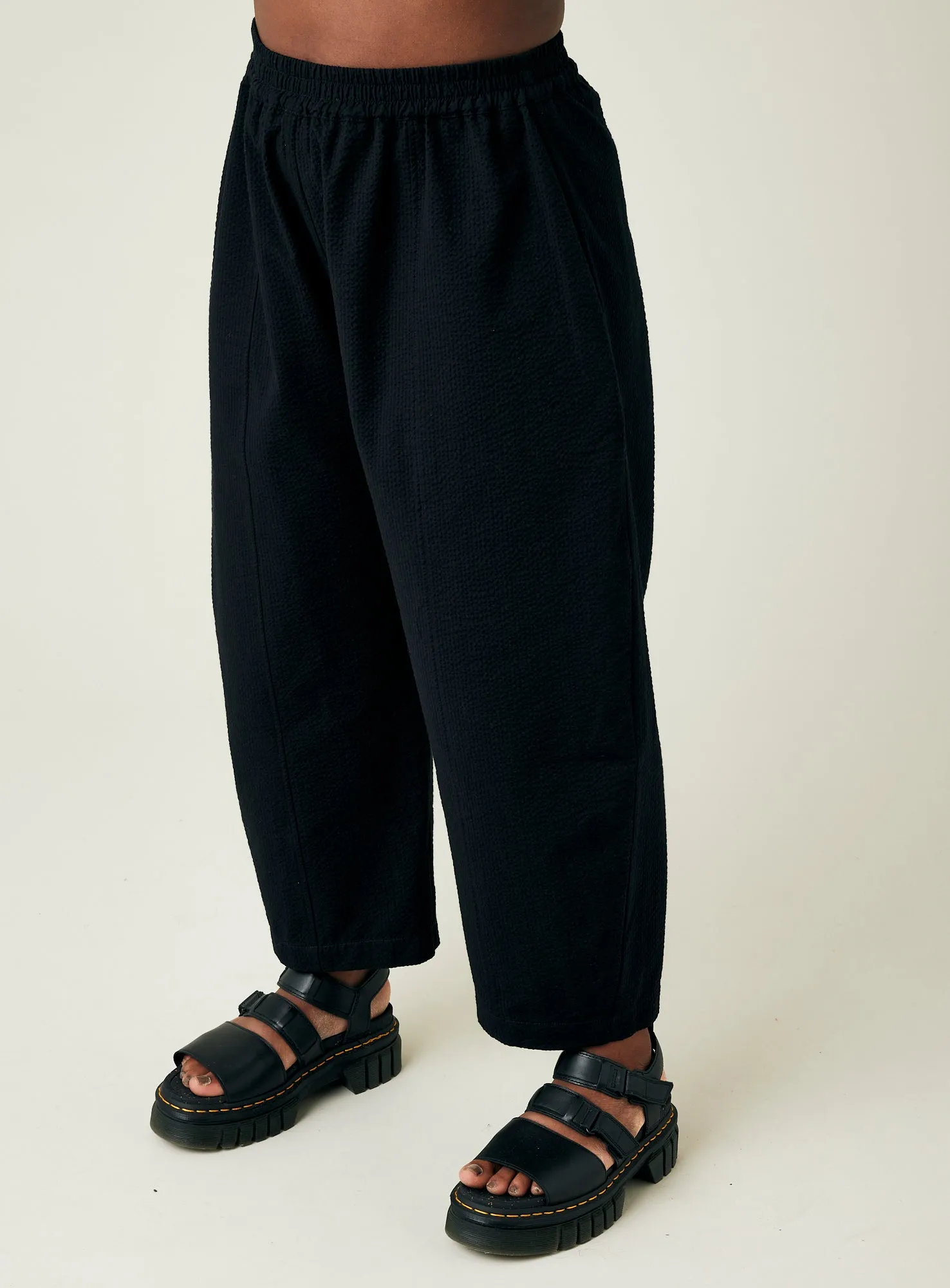 Mabel Black Seersucker Trousers sold by Beyond Nine product image thumbnail 2