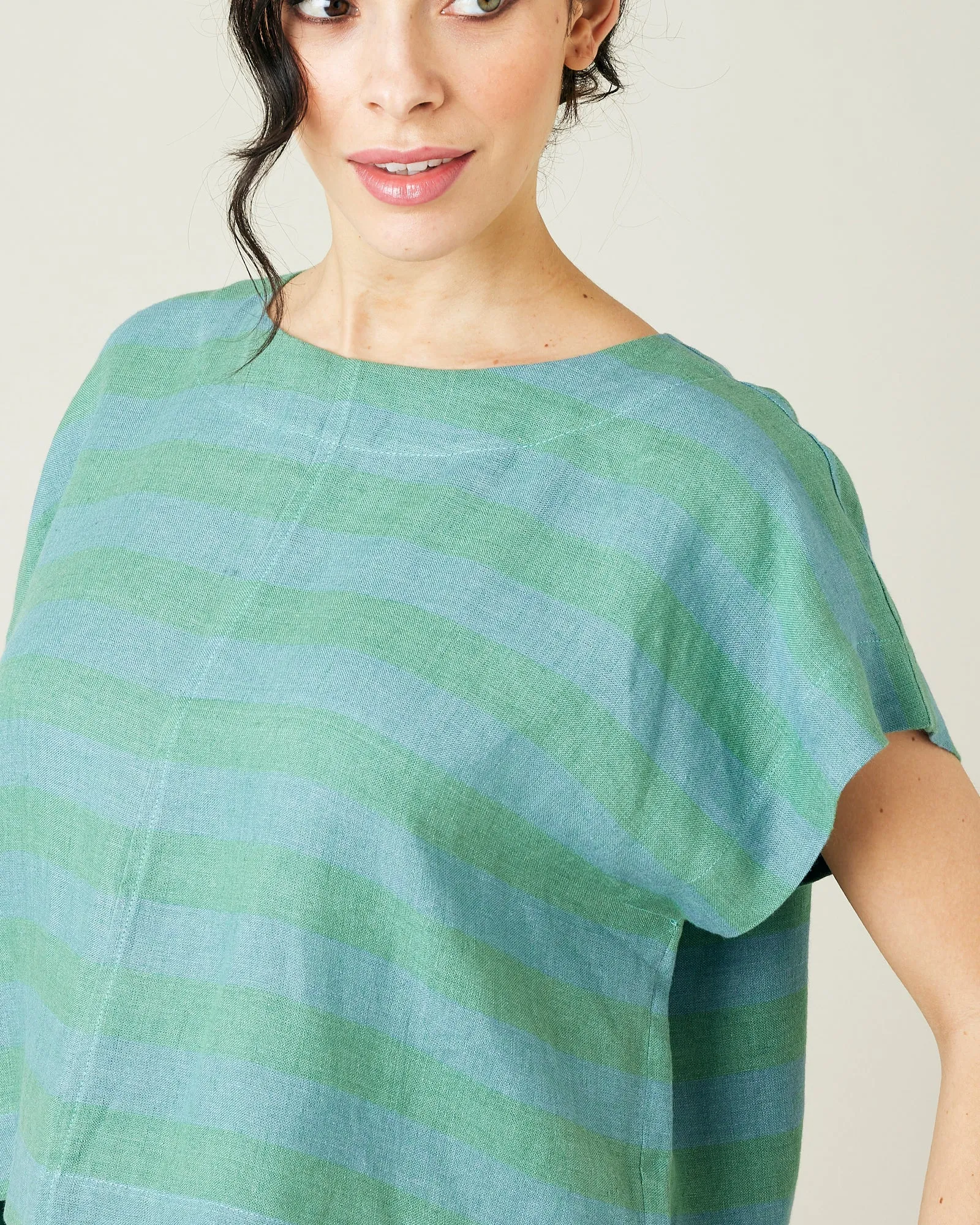 Polly Ocean Stripe Linen Top sold by Beyond Nine product image thumbnail 5