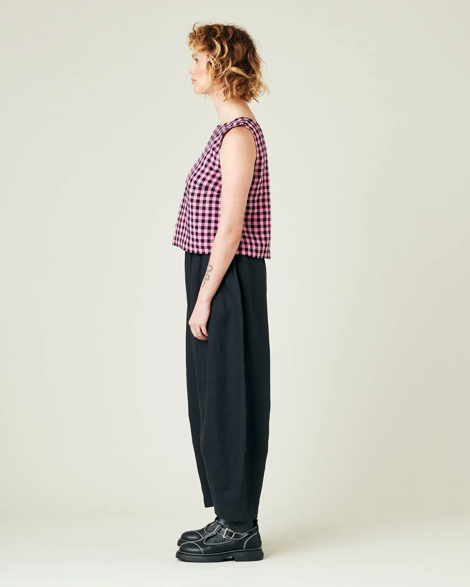Daisy Black Linen Trousers sold by Beyond Nine product image thumbnail 3