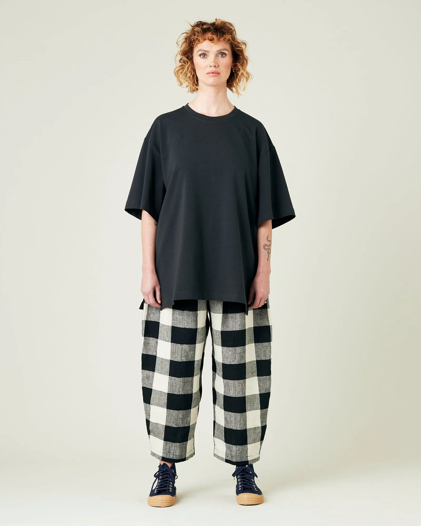 Mabel Stone & Black Mega Check Linen Trousers sold by Beyond Nine product image thumbnail 5