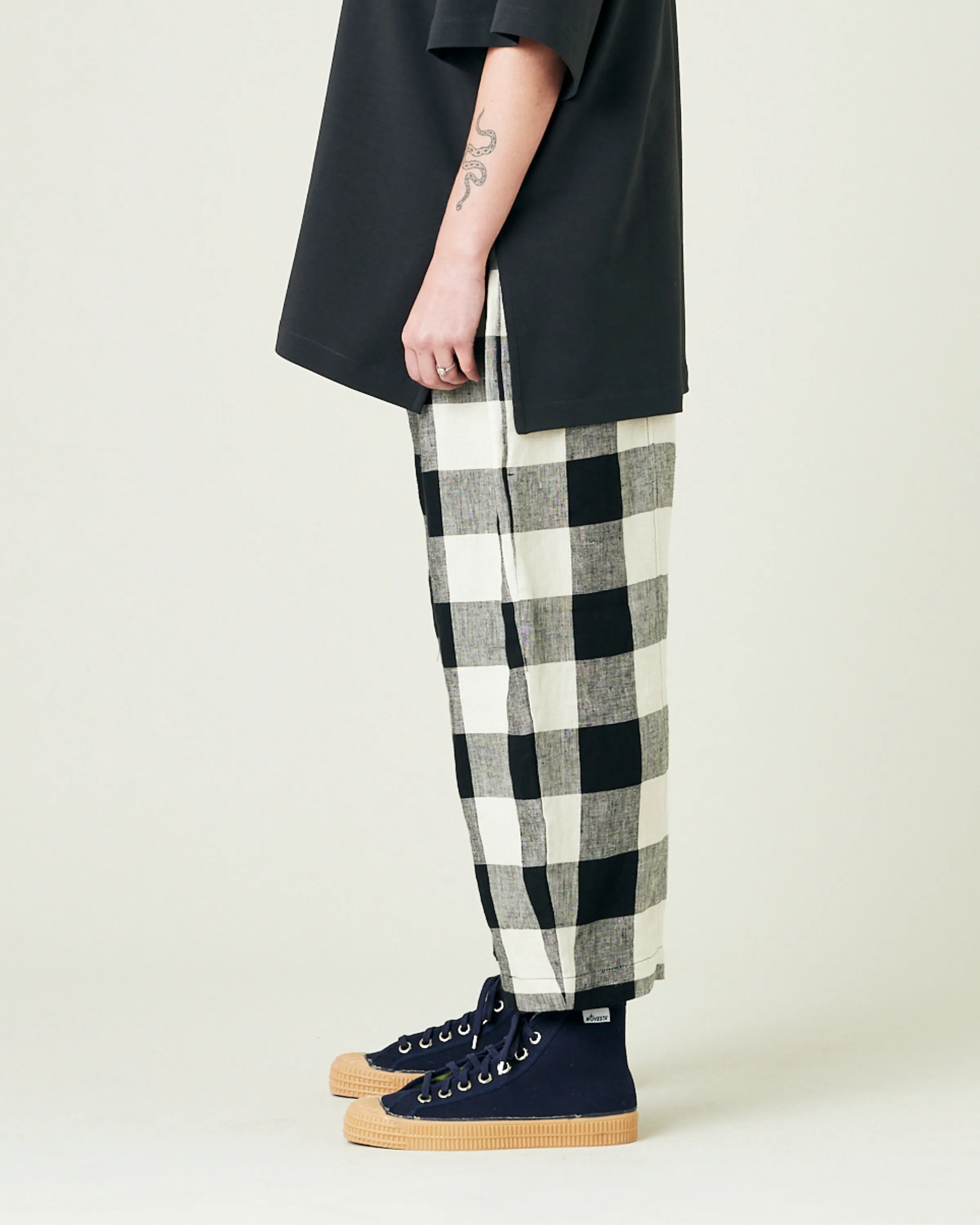 Mabel Stone & Black Mega Check Linen Trousers sold by Beyond Nine product image thumbnail 2